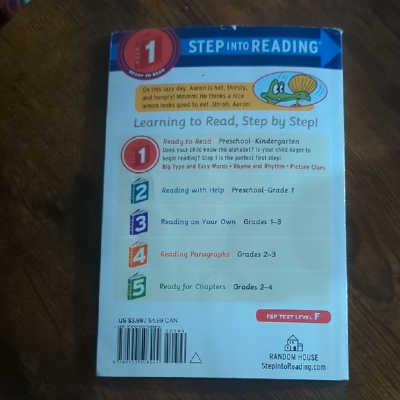 3/$10 📚 Step Into Reading - Aaron Has A Lazy Day - Picture 7 of 7